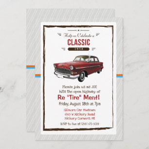 レトロクラシック退職招待状 招待状