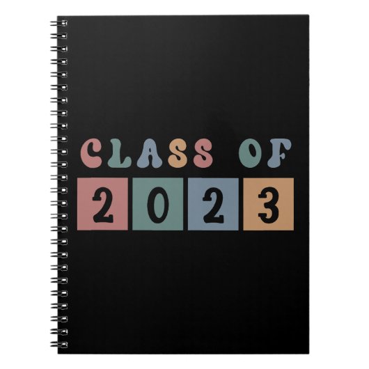 レトロクラス2023学校の大学の卒業ギフト ノートブック (正面)