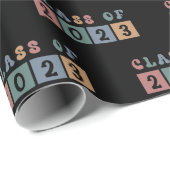 レトロクラス2023学校の大学の卒業ギフト ラッピングペーパー (ロールコーナー)