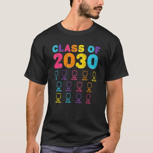 レトロクラス2030宇宙等級チェックマークグラード Tシャツ (正面)