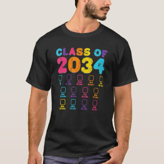 レトロクラス2034宇宙等級チェックマークグラード Tシャツ