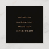 レトロクラフトとしてのDJプレート スクエア名刺 (裏面)