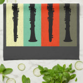 レトロクラリネット キッチンタオル (折り畳み)