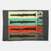 レトロクラリネット キッチンタオル (横)