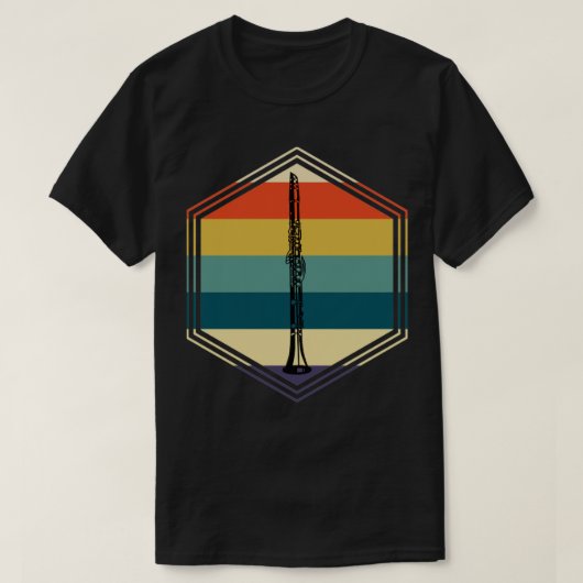 レトロクラリネット Tシャツ (デザイン正面)