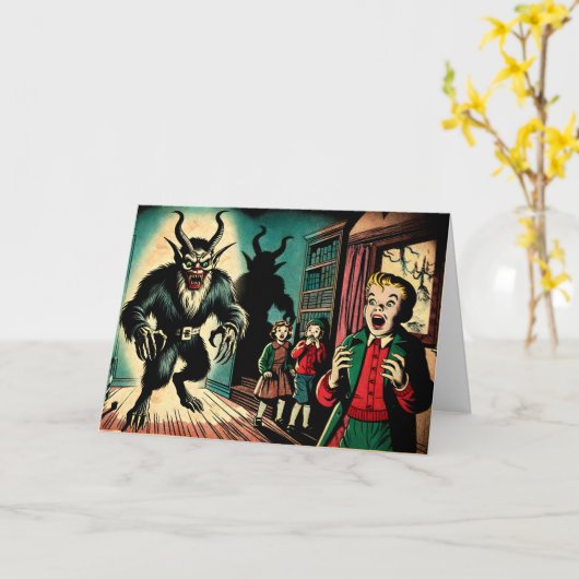 レトロクランプス カード (黄色い花)