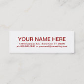 レトロクランベリー スキニー名刺 (裏面)