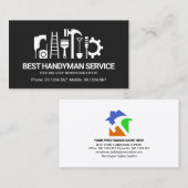 レトロクリエイティブのツールをモチーフ、奇数ジョブ 名刺 (正面/裏面)