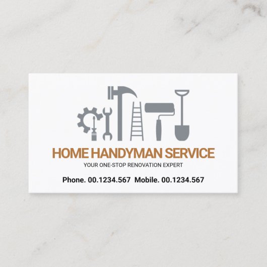 レトロクリエイティブハンドマントツールMotif Builder 名刺 (正面)