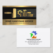 レトロクリエイティブ金ゴールドハンドイマンツール建築 名刺 (正面/裏面)