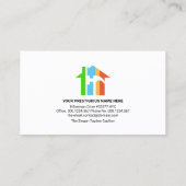 レトロクリエイティブ金ゴールドHandyman Tools Motif Builder 名刺 (裏面)