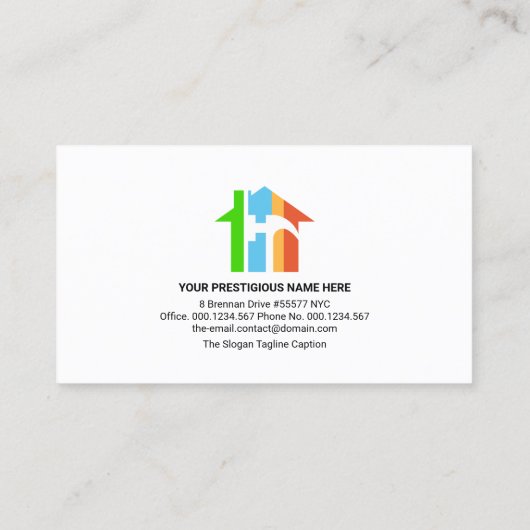 レトロクリエイティブ金ゴールドHandyman Tools Motif Builder 名刺 (裏面)