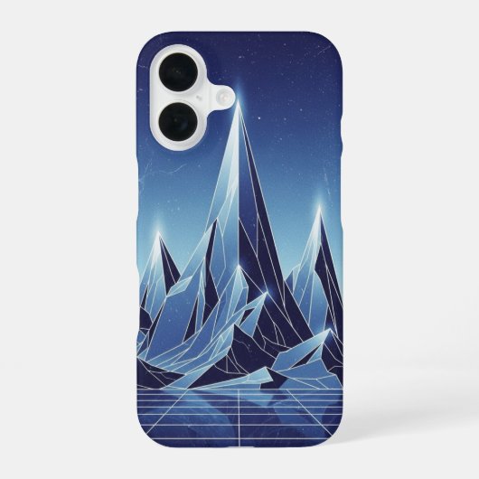 レトロクリスタルピークス iPhone 16ケース (裏面)
