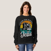 レトロクリスチャンのトラック走ドライバーIオンディーゼルとJ スウェットシャツ (正面フル)