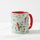 レトロクリスマスおもしろいコーヒー/ティーギフトマグカップ マグカップ (正面右)