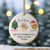 レトロクリスマスかわいいパーソナライズされた写真 セラミックオーナメント