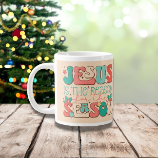 レトロクリスマスが季節の理由 ジャンボコーヒーマグカップ