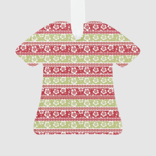 レトロクリスマスアロハシャツオーナメント オーナメント (裏面)