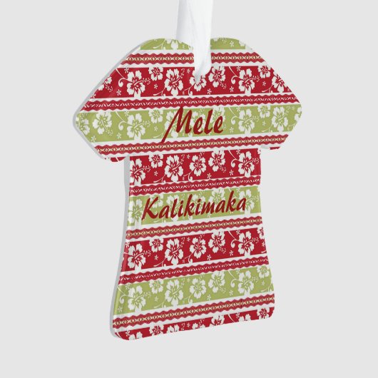 レトロクリスマスアロハシャツオーナメント オーナメント (正面)