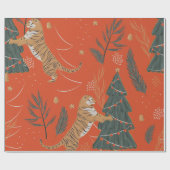 レトロクリスマスアート ラッピングペーパー (フラット)