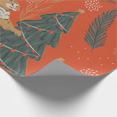 レトロクリスマスアート ラッピングペーパー (角)