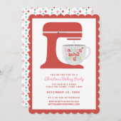 レトロクリスマスイキサ |ベーキングパーティー 招待状 (正面/裏面)