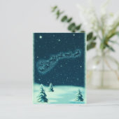 レトロクリスマスイブサンタトナディースライホリデイ ポストカード (スタンド正面)