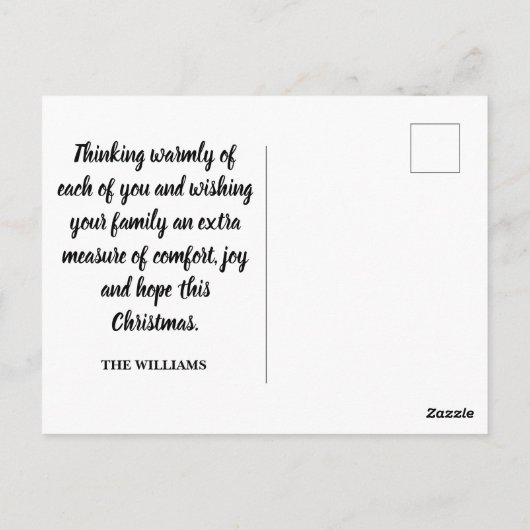 レトロクリスマスイブサンタトナディースライホリデイ ポストカード (裏面)