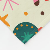 レトロクリスマスオーナメントとギフトパターン フリースブランケット (角)