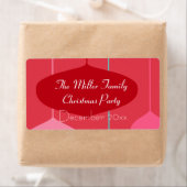 レトロクリスマスオーナメントウォーターボトルラベル ラベル (インサイチュ)