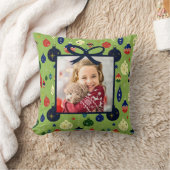 レトロクリスマスオーナメントギフトボックスカスタムの写真 クッション (ブランケット)