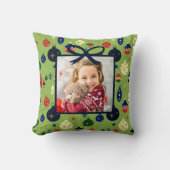 レトロクリスマスオーナメントギフトボックスカスタムの写真 クッション (正面)