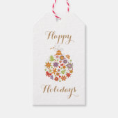 レトロクリスマスオーナメントギフトラベル ギフトタグ (正面)