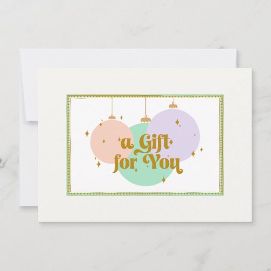 レトロクリスマスオーナメントギフト券 (正面)