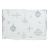 レトロクリスマスオーナメントシルバー 枕カバー (裏面)