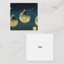 レトロクリスマスオーナメントスクリーンプリントスタイル ノートカード