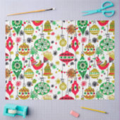 レトロクリスマスオーナメントデクページ 薄葉紙 (クラフト)