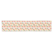 レトロクリスマスオーナメントパターン ショートテーブルランナー (横)