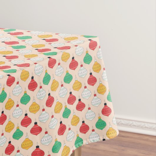 レトロクリスマスオーナメントパターン テーブルクロス (インサイチュ)