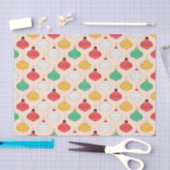 レトロクリスマスオーナメントパターン 薄葉紙 (クラフト)