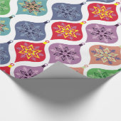 レトロクリスマスオーナメントホリデーラッピング紙 ラッピングペーパー (角)