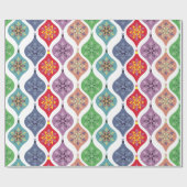 レトロクリスマスオーナメントホリデーラッピング紙 ラッピングペーパー (フラット)