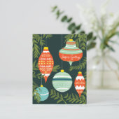 レトロクリスマスオーナメント季節のごあいさつカード (スタンド正面)