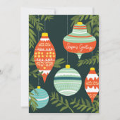 レトロクリスマスオーナメント季節のごあいさつカード シーズンカード (正面)