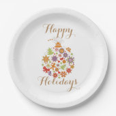 レトロクリスマスオーナメント紙プレート ペーパープレート (正面)