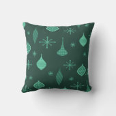 レトロクリスマスオーナメント緑 クッション (裏面)