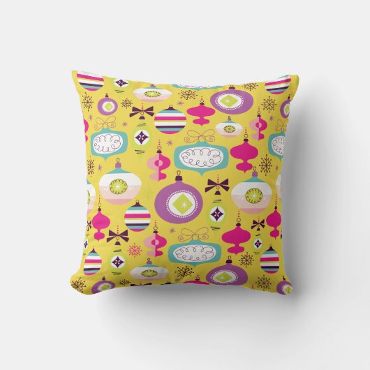 レトロクリスマスオーナメント装飾用クッション クッション (正面)