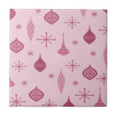 レトロクリスマスオーナメント赤 タイル (正面)