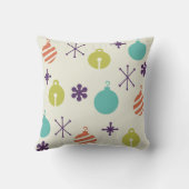 レトロクリスマスオーナメント雪 クッション (裏面)