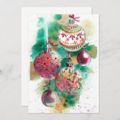 レトロクリスマスオーナメント シーズンカード (正面/裏面)